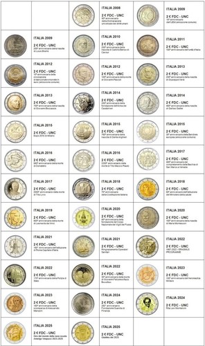 Euro italia commemorativi - euro,